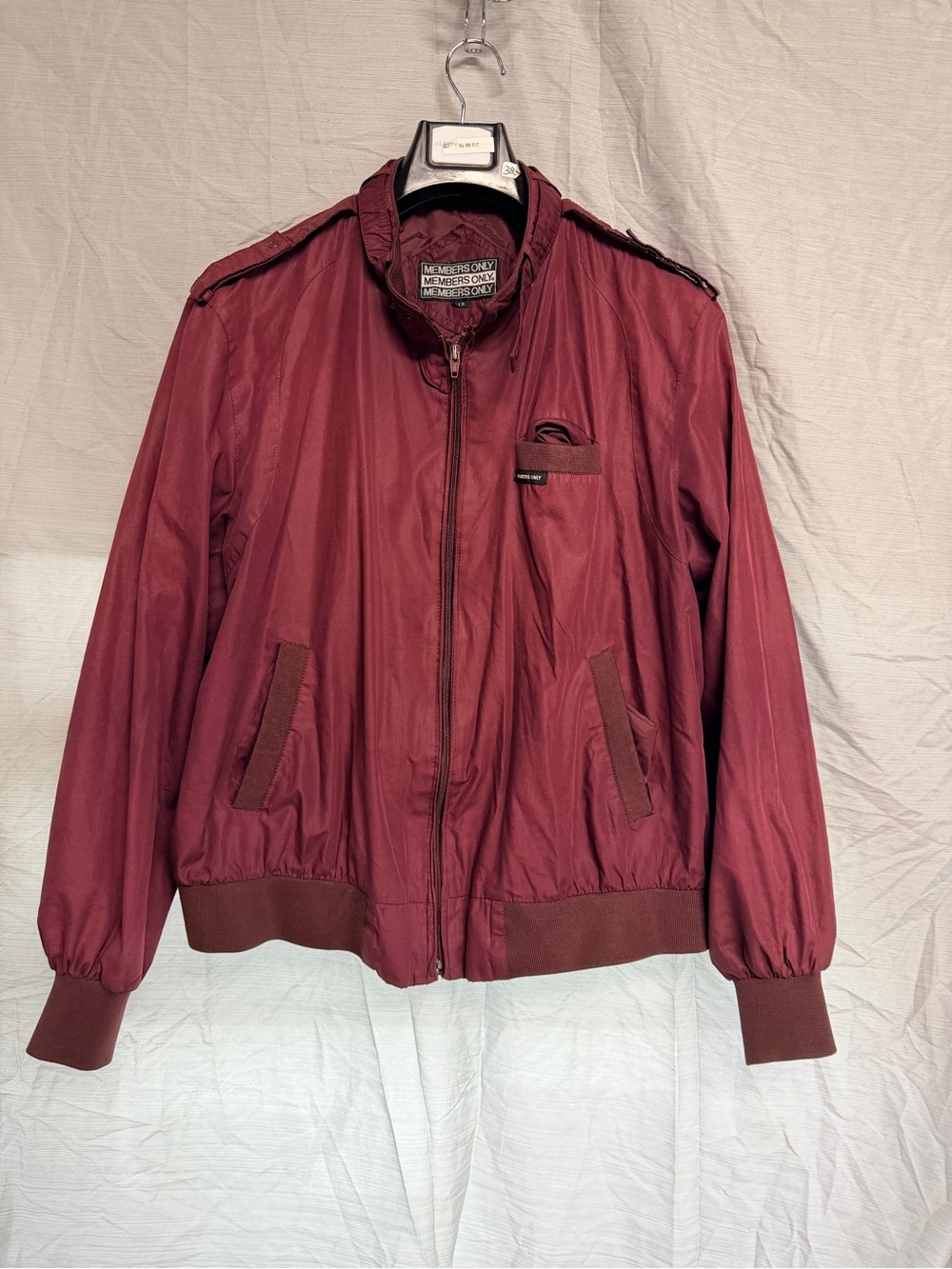 Members Only Men's Burgundy Lightweight Jacket